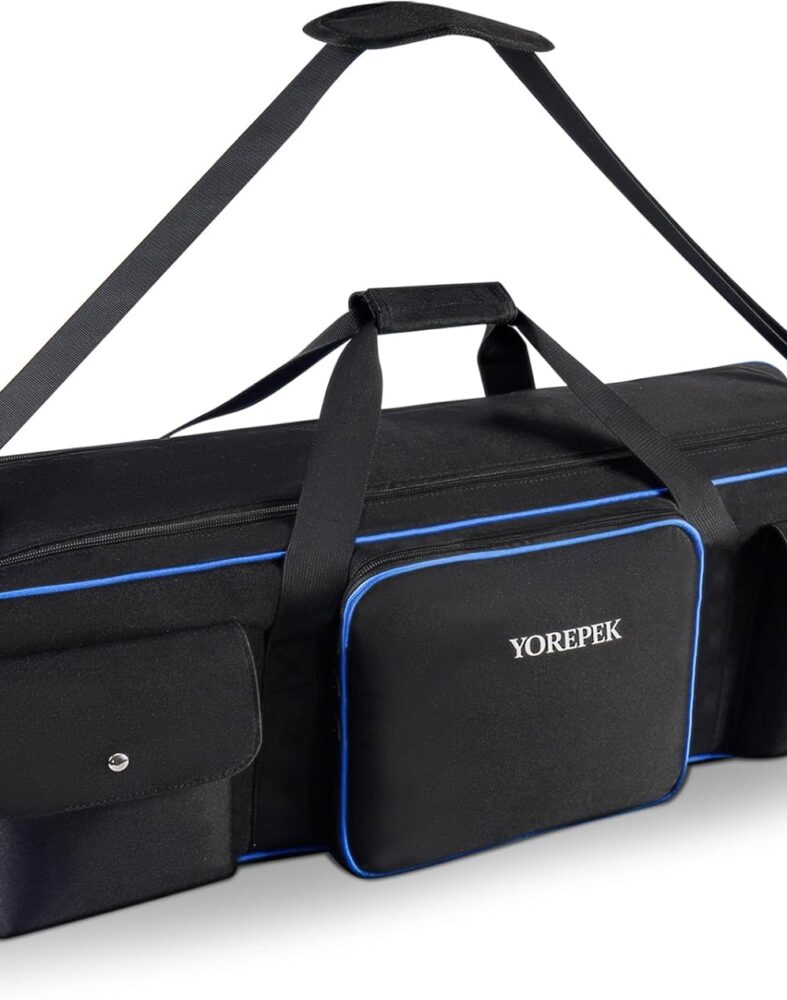 YOREPEK 40.5" Heavy Tripod Carrying Case Bag with 2 Padding Protective Pads | Water Resistant Light Stand Bag for Tripods, Monopods, Speaker Stands, Umbrellas, Studio Equipment Case fit Tripods Manfrotto