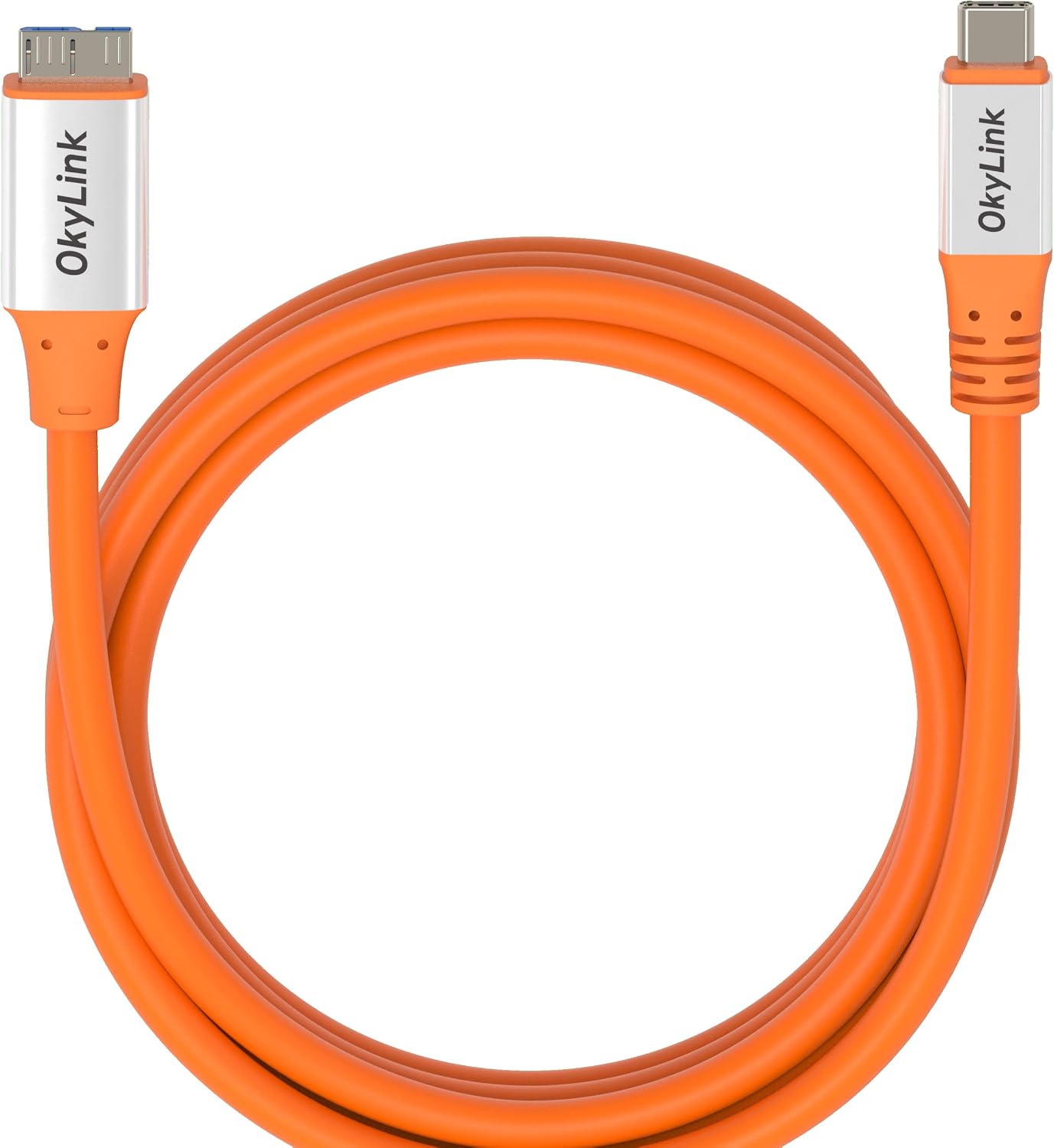 OkyLink USB 3.2 USB-C to Micro-B Male-Male Cable 10Gbps 6.5ft | USB 3.2 Gen 2, 2 M, Aluminum shell,High-Speed Data Transfer, for Micro-B Port External Hard Drives - Image 3