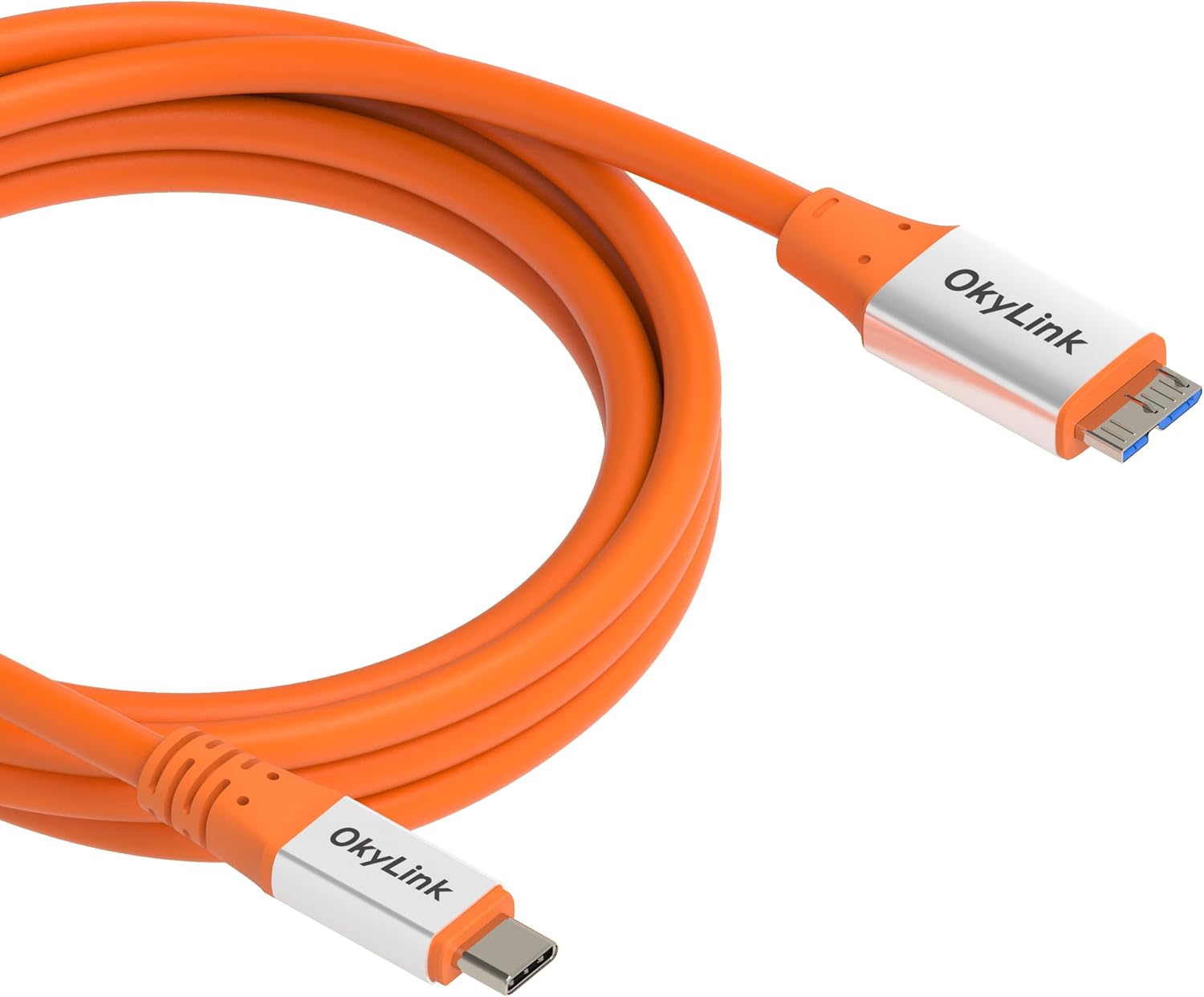 OkyLink USB 3.2 USB-C to Micro-B Male-Male Cable 10Gbps 6.5ft | USB 3.2 Gen 2, 2 M, Aluminum shell,High-Speed Data Transfer, for Micro-B Port External Hard Drives - Image 5