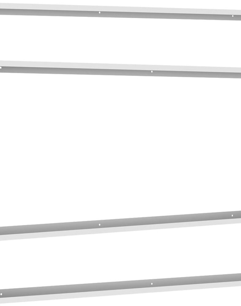 2x4FT LED Flat Panel Light Surface Mount Kits, 2" Wide Frame, 2 Pack | 24"x48" Sturdy Aluminum Surface Mount Bracket, 2' by 4' Flush Kit, 2 Set 4Ft x2Ft Metal Frame for LED Drop Ceiling Fixture