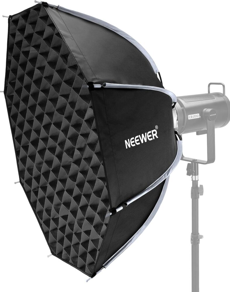 NEEWER 35"/90cm Octagonal Softbox, Quick Release Bowens Mount Nylon, NS35P | Soft Box, Honeycomb, Grid, Light Diffusers, Bag, for RGB CB60 CB60B CB200B MS60B MS60C MS150B S101-300W/400W Pro Vision 4 Q4